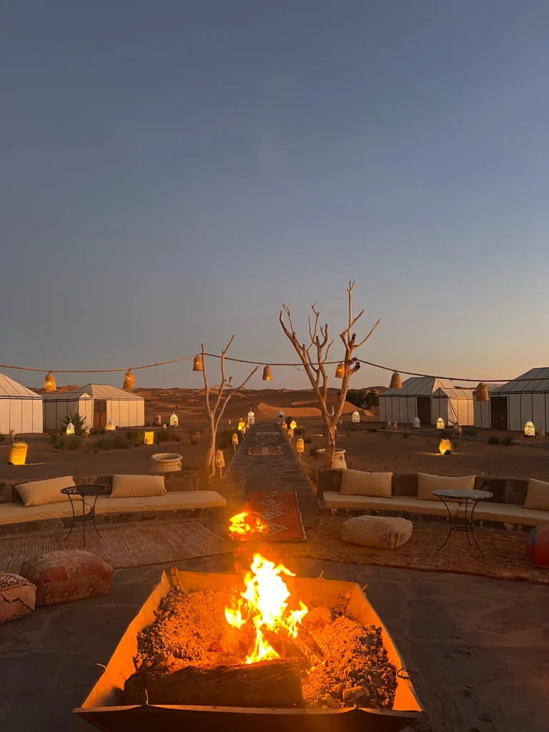Merzouga Morocco — Erg Chebbi Sahara desert dunes camel trek private tour